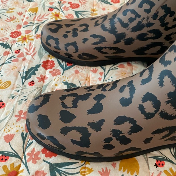 🍁NEW🍁 Hunter Original Refined Short Cheetah Print Rain Boots - Picture 7 of 11